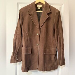 Jones New York Country Brown Tailored Blazer Women’s Size 10- 2.033